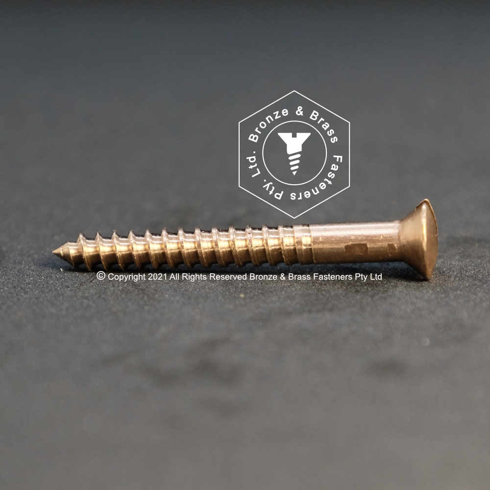 2600 - 131207 - Silicon Bronze Wood Screw Slotted Oval Head- 4g x 19mm