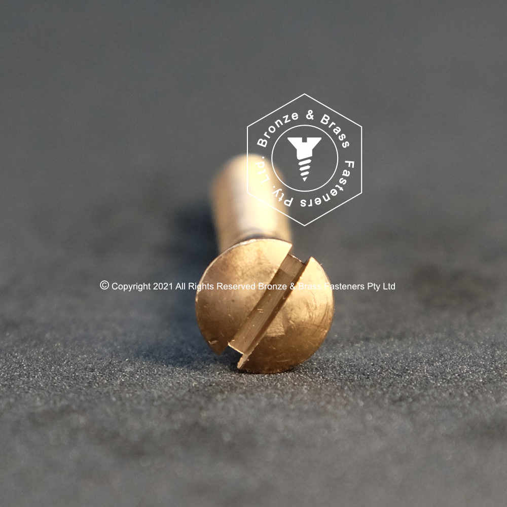 2635 - 131213 - Silicon Bronze Wood Screw Slotted Oval Head- 8g x 38mm