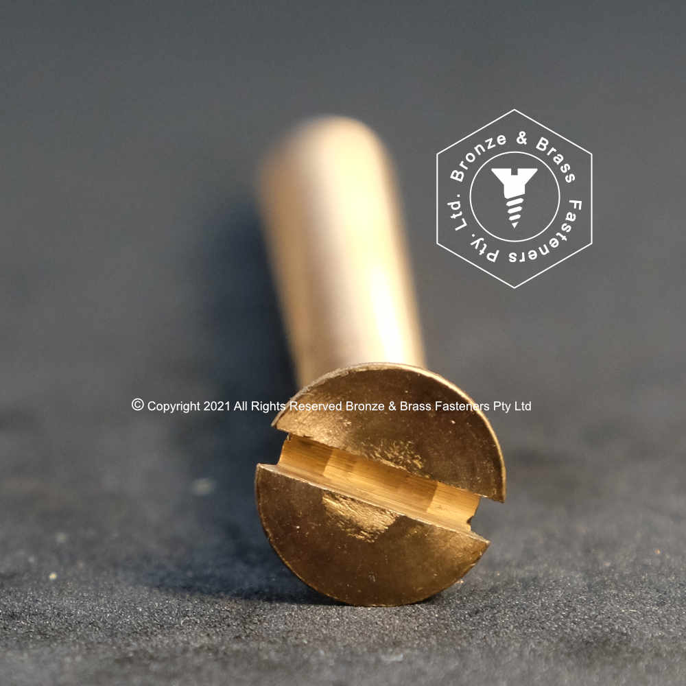 3185 - 133004 - Silicon Bronze Machine Screw Slotted Flat Head- 1/4 - 20 UNC x 1 3/4"