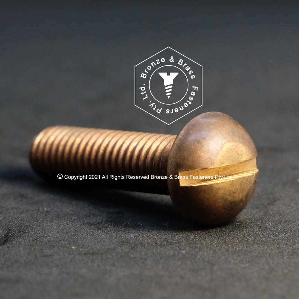3115 133117 Silicon Bronze Machine Screw Slotted Round Head 6 3