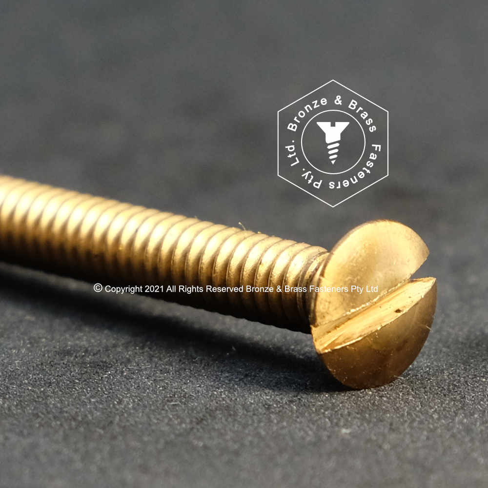 3302 - 133201 - Silicon Bronze Machine Screw Slotted Oval Head- 10 - 24 UNC (3/16") x 4"