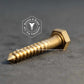 2840 - 135721 - Silicon Bronze Hex Lag Screw- 3/8 x 6" (Hex Head Woodscrew)