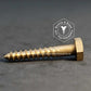 2840 - 135721 - Silicon Bronze Hex Lag Screw- 3/8 x 6" (Hex Head Woodscrew)