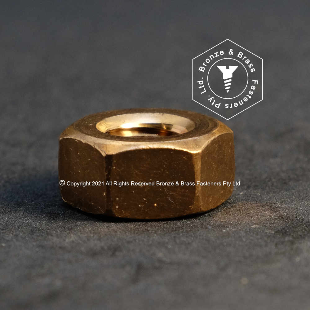 3545 - 136011 - Silicon Bronze Nut Hex Heavy- 5/16 - 18 UNC (9/16" AF)