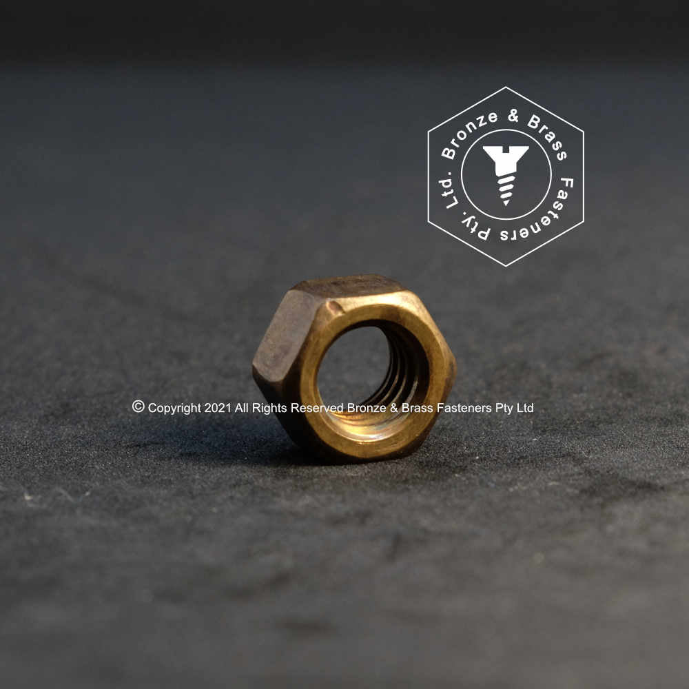 3600 - 136122 - Silicon Bronze Nut Hex Finish- 7/16-14 UNC