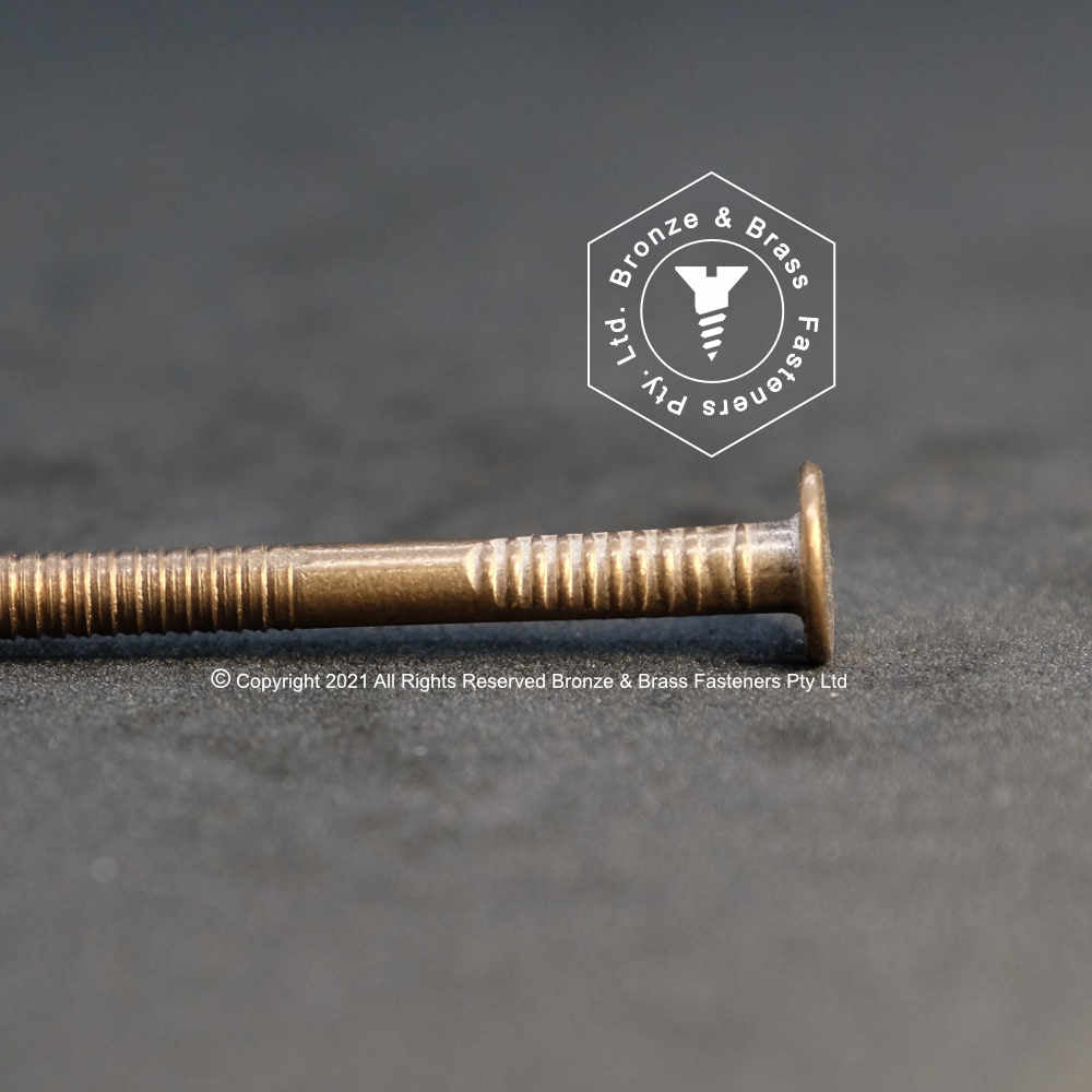 4280 - 138002 - Silicon Bronze Nail Ring Nail Flat- 1.83 x 15 mm (Cross Hatch)