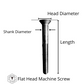 3206 - 133018-F - Silicon Bronze Machine Screw Slotted Flat Head- 1/4 - 20 UNC x 4"
