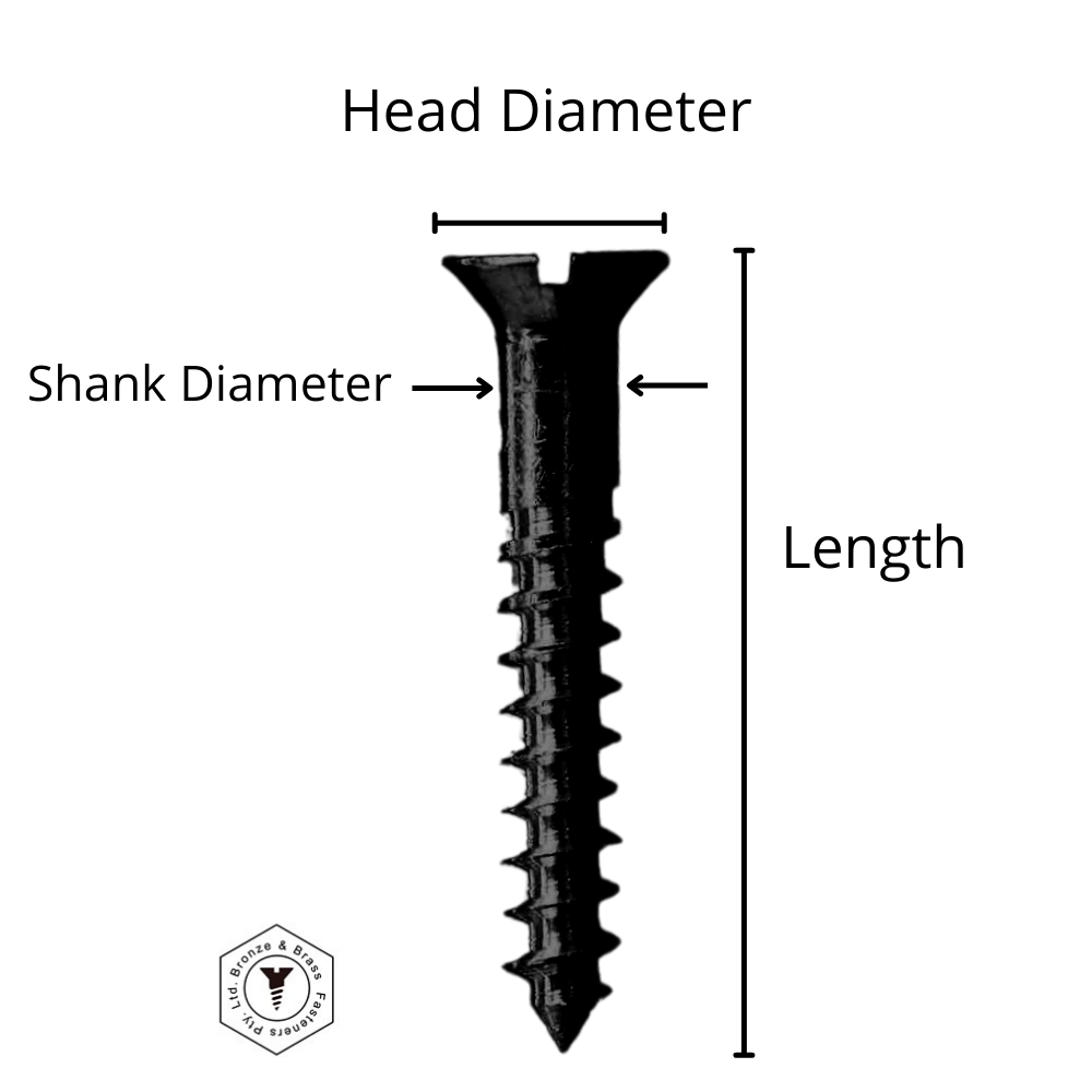 0010 - 111003 - Brass Wood Screw Slotted Flat Head - 0g x 12mm