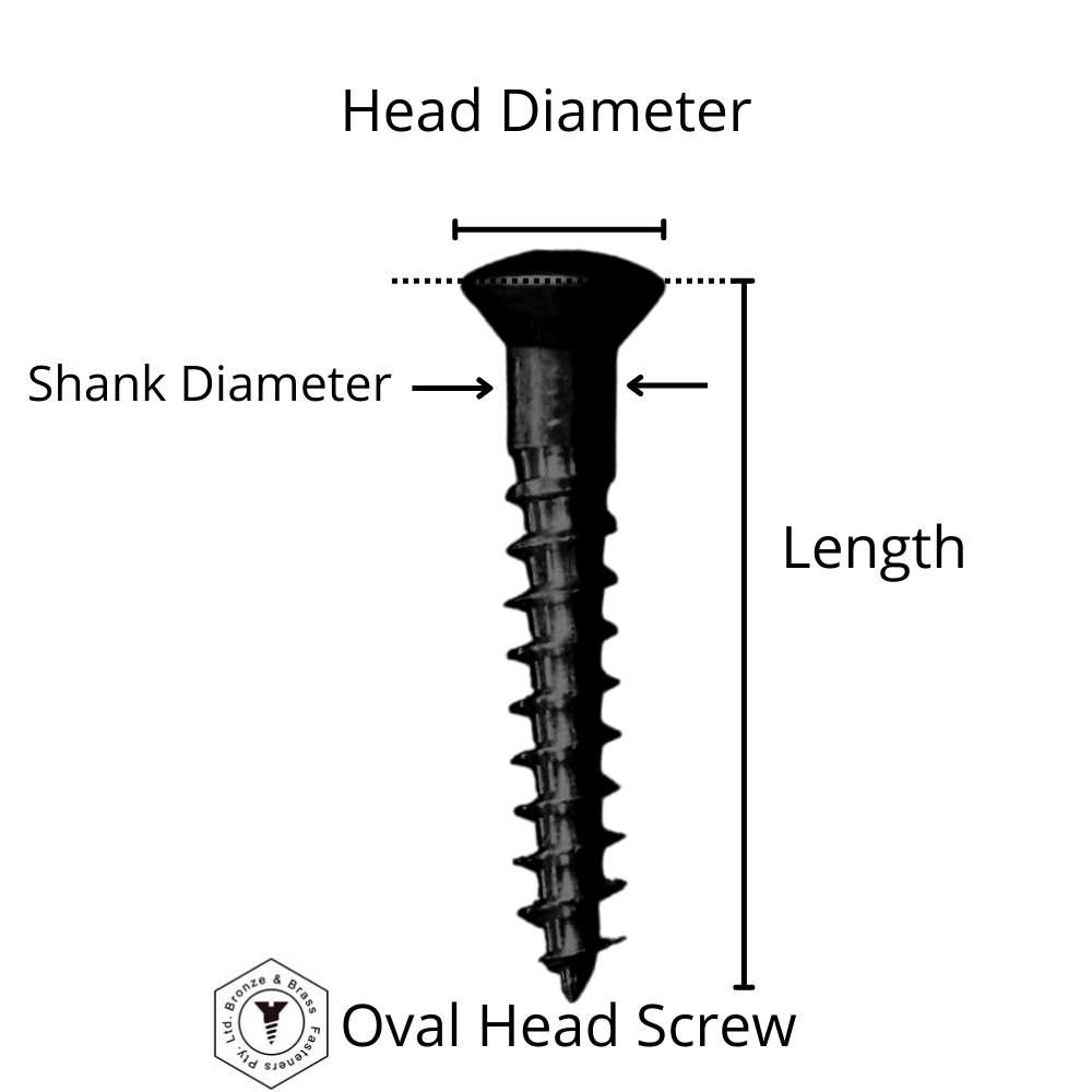 0720 - 111237 - Brass Wood Screw Slotted Oval Head- 10g x 19mm