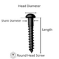 0850 - 111401 - Brass Wood Screw Square Drive Round Head- 6g x 25mm