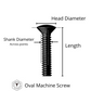 3325 - 133204 - Silicon Bronze Machine Screw Slotted Oval Head- 1/4 - 20 UNC x 5"